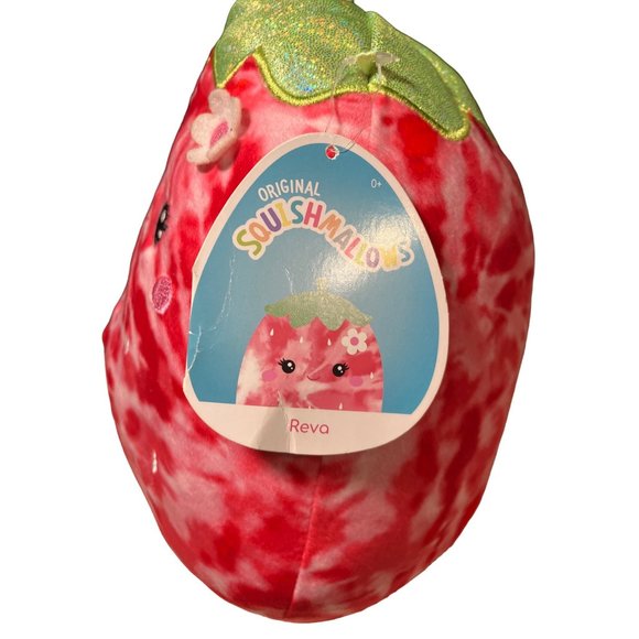 Squishmallow 8" Reva Strawberry Soft Tie Dye Red Plush - Picture 3 of 12